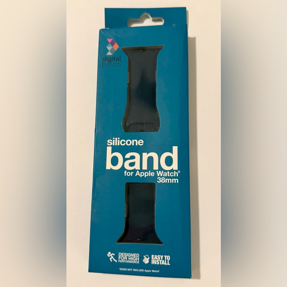 Digital Basics Silicone Band for Apple Watch 36mm - Navy Blue - NWT